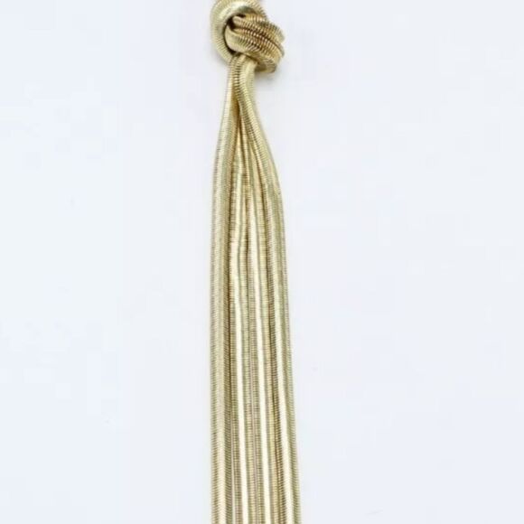 NWT Gold Knotted Snake Chain Necklace by INC. - Picture 2 of 2